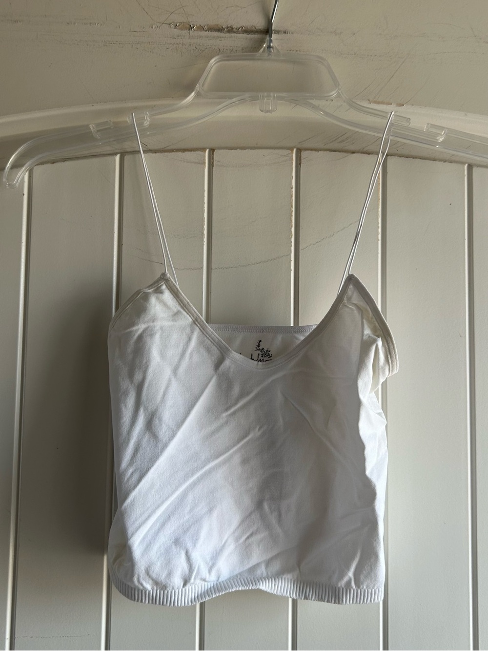White free people Women's Cropped Cami Tank Top - Classic Spaghetti Strap V10